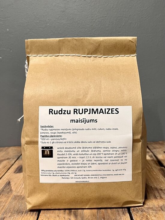 Rudzu rupjmaizes maisījums