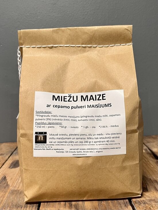 Pilngraudu MIEŽU maizes ar cepamo pulveri maisījums